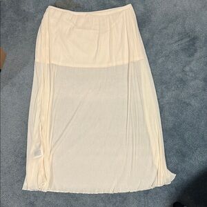 Elegant Cream Maxi Skirt